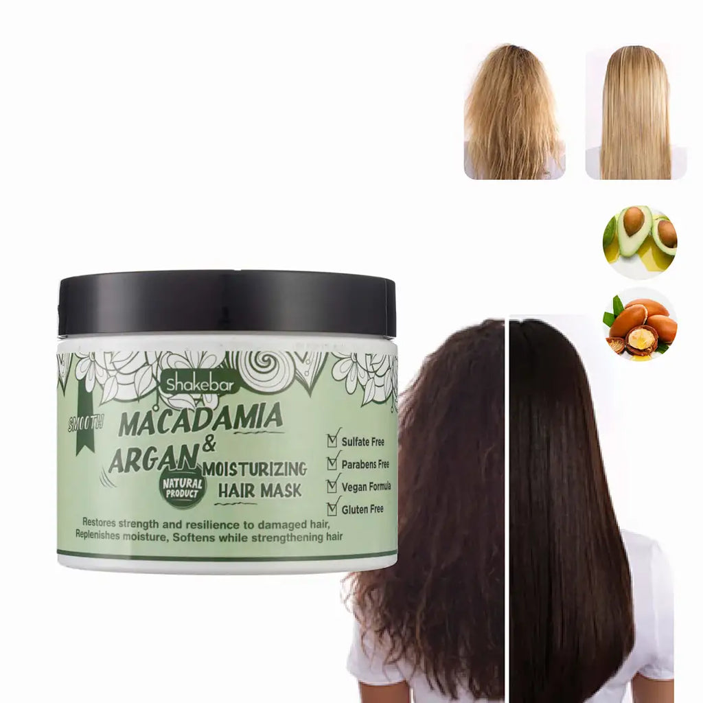 Shakebar Макадамия ба Арганы Чийгшүүлэгч Үсний Маск 280мл